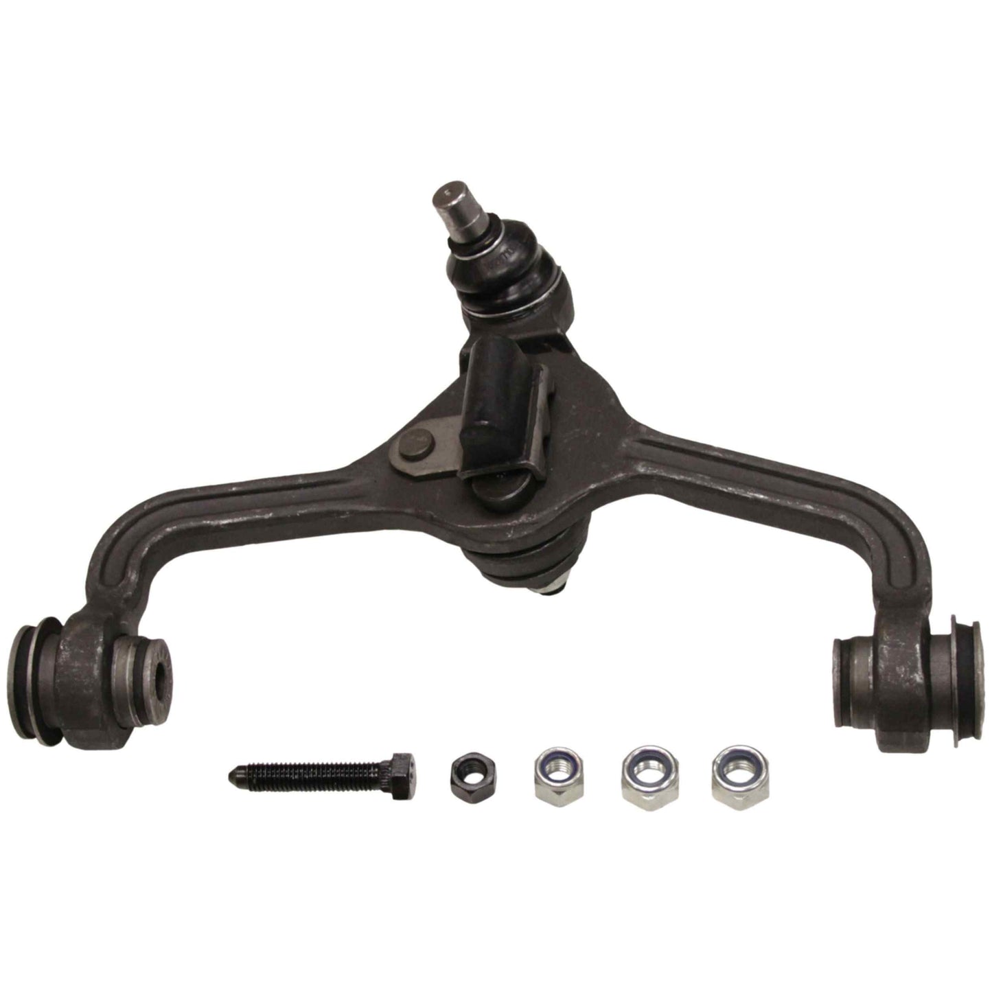 Moog Control Arm and Ball Joint Assembly:Front Upper,Steel,Black,Lincoln