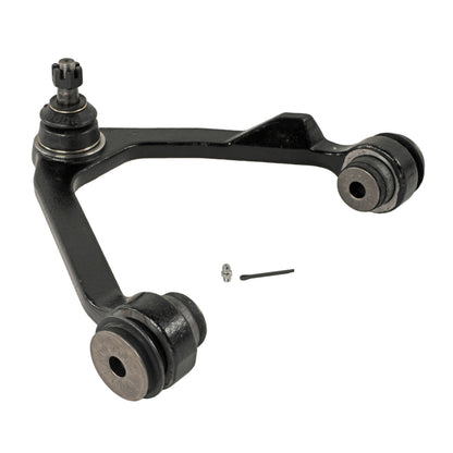 Moog Control Arm and Ball Joint Assembly:Front Upper,Steel,Black