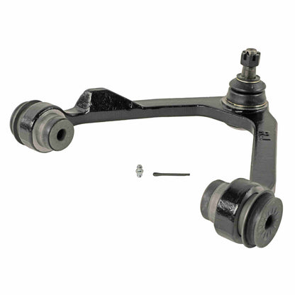 Moog Control Arm and Ball Joint Assembly:Passenger Side, Steel, Black