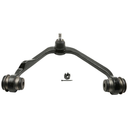 Moog Control Arm and Ball Joint Assembly:Passenger Side,Steel,Black
