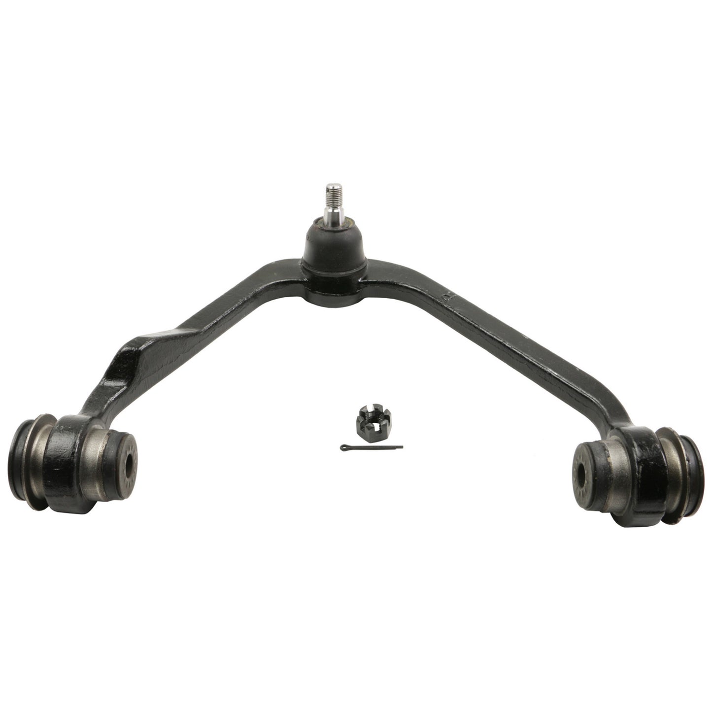 Moog Control Arm and Ball Joint Assembly:Passenger Side,Steel,Black