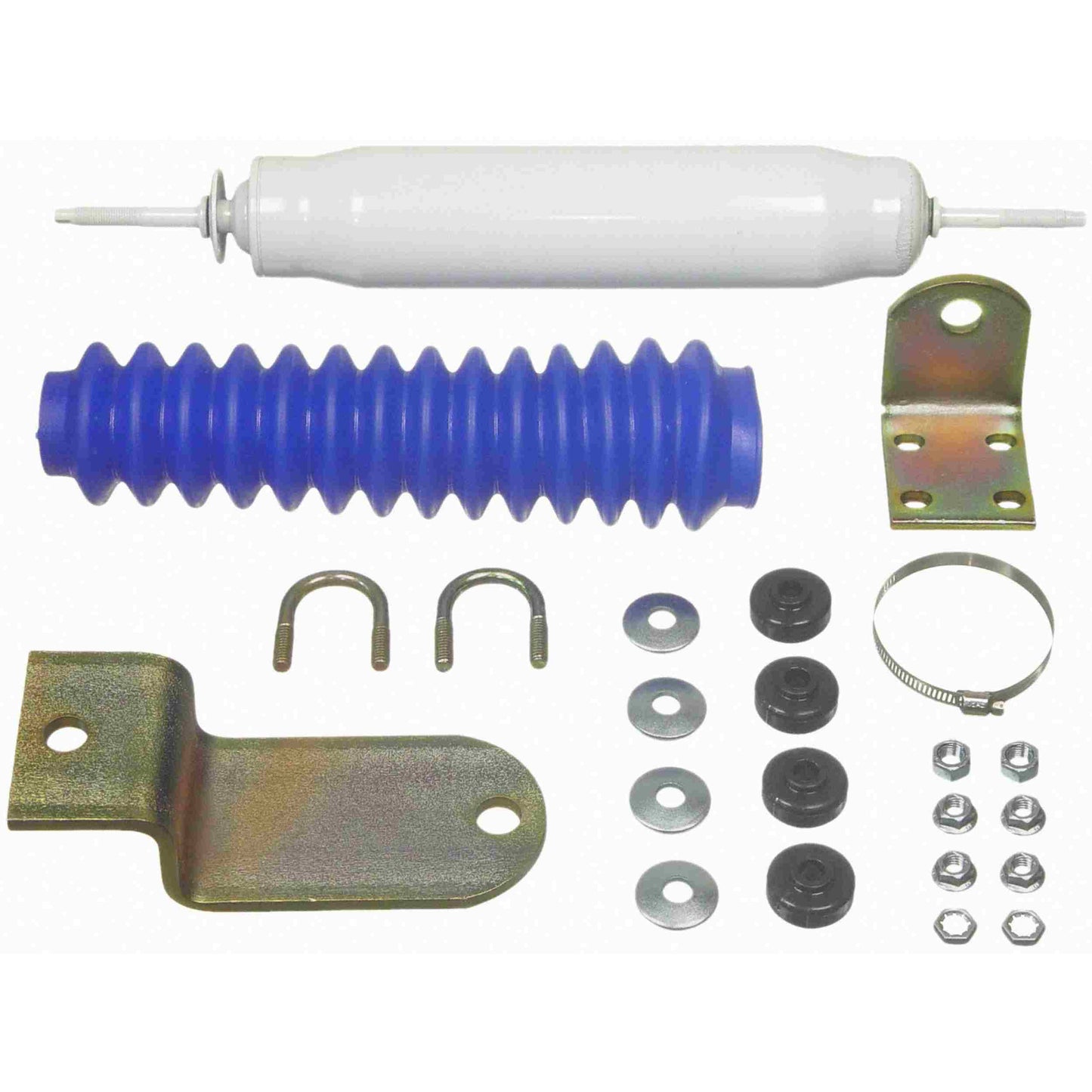 Moog Steering Damper Kit:Steering Stabilizer,White,Single,Dodge,Pickup