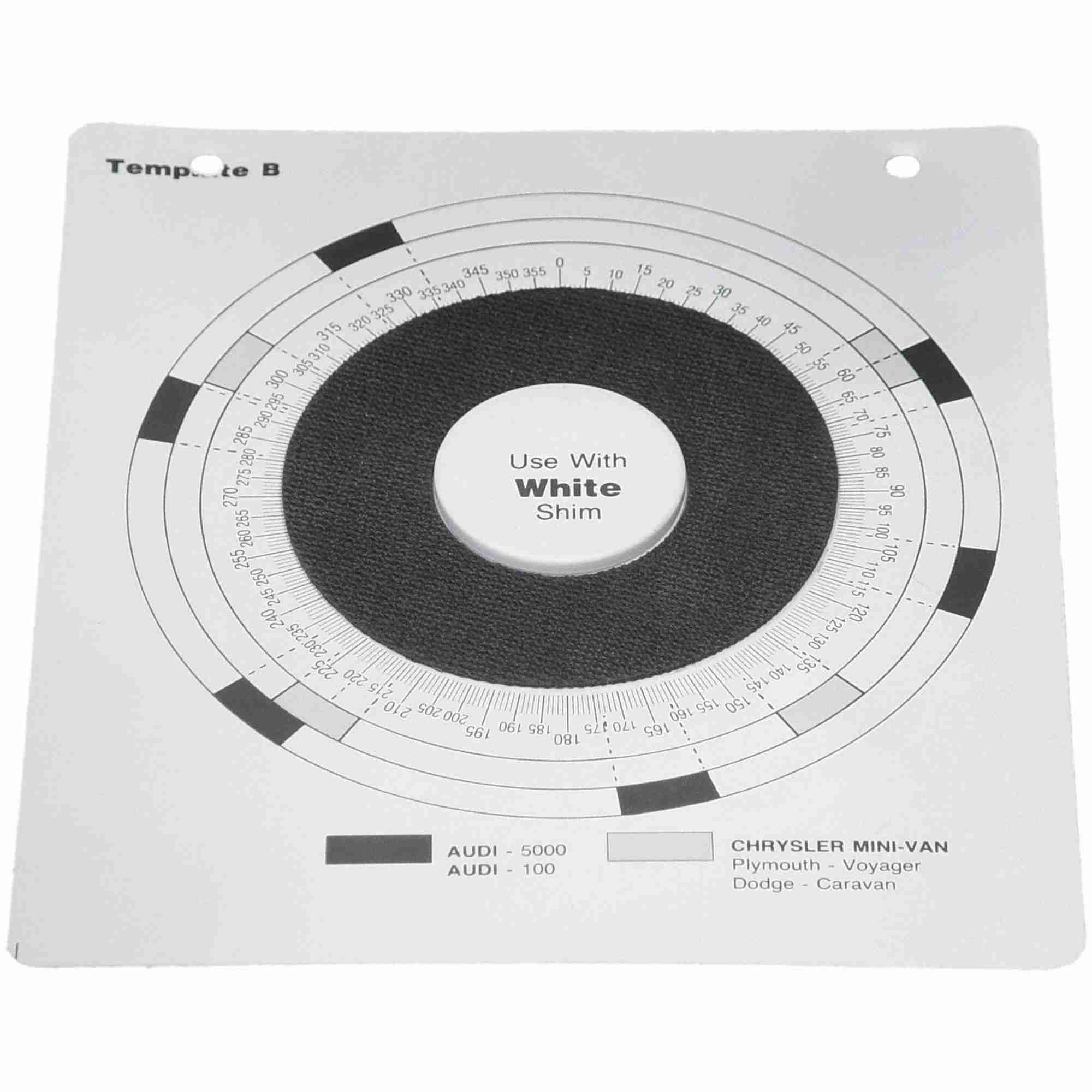 Moog Indexing Plastic Templates B - Chrysler Mini Van / Audi Service Tool T40233