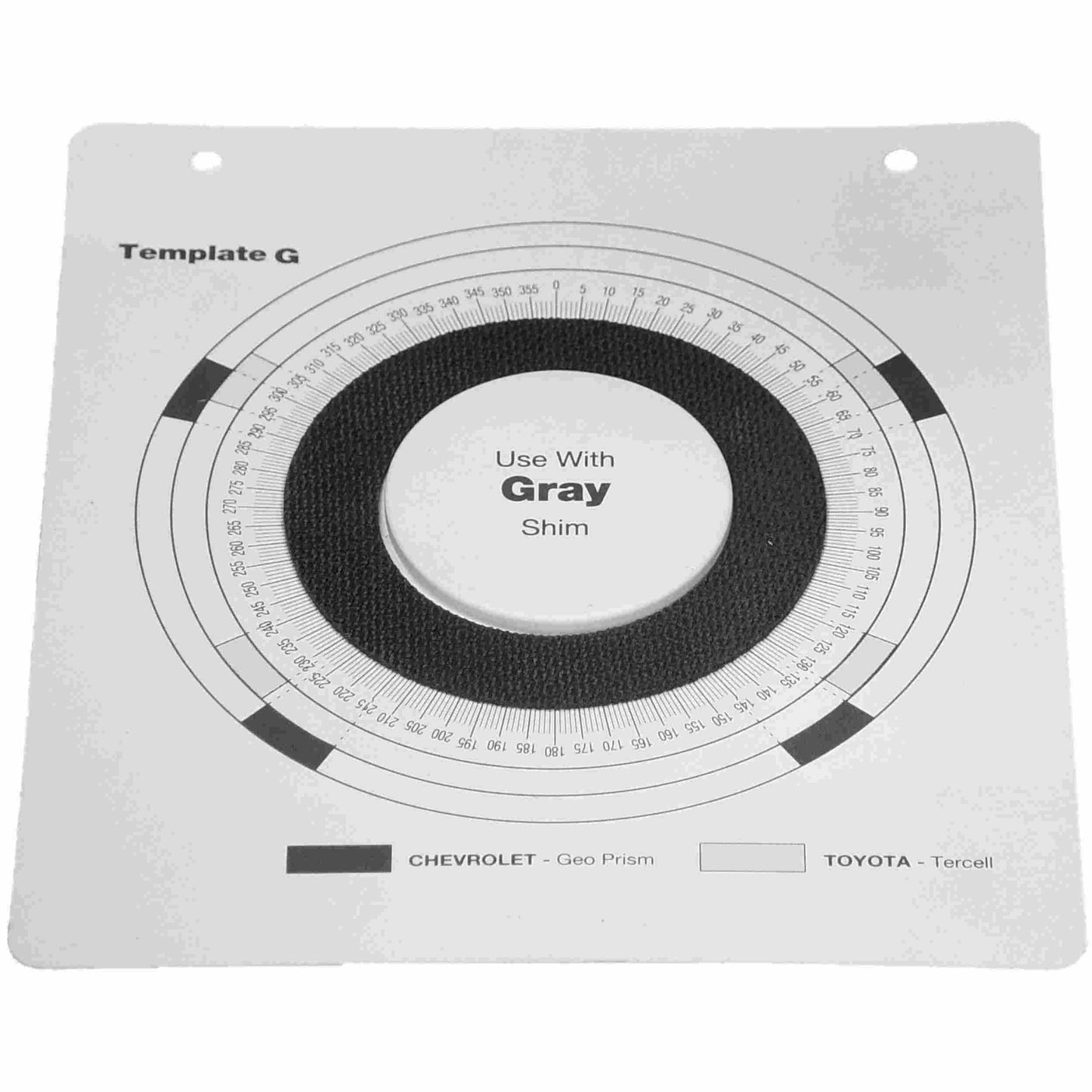 Moog Indexing Plastic Templates G - Nova / Toyota Service Tool T40238