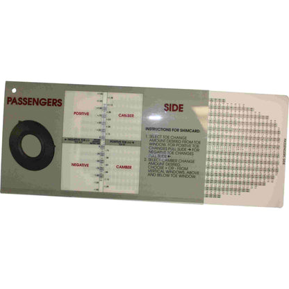 Moog Indexing Slide Chart Service Tool T40240