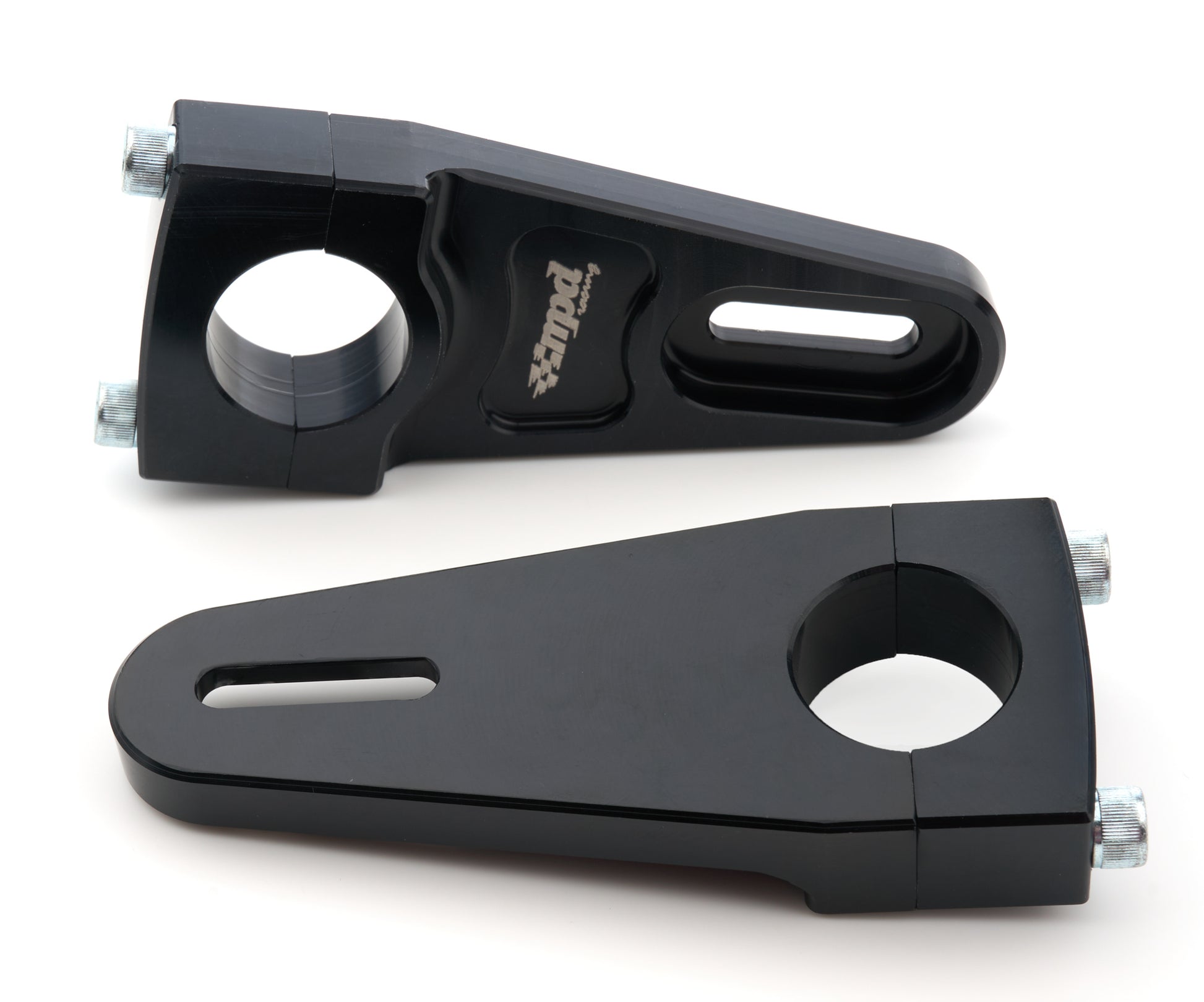 MPD RACING Wide Fuel Tank Mounts Black HD Pair Air and Fuel Fuel Cells, Tanks and Components main image