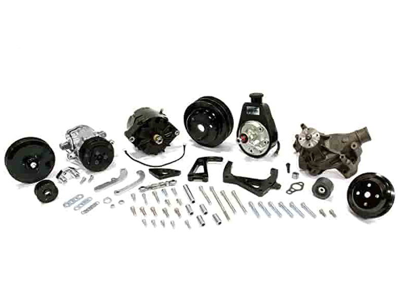 MARCH PERFORMANCE GM SB LWP SPORT TRACK AL T/PS KW PULLEY/BRKT GREY Engines and Components Belts and Pulleys main image