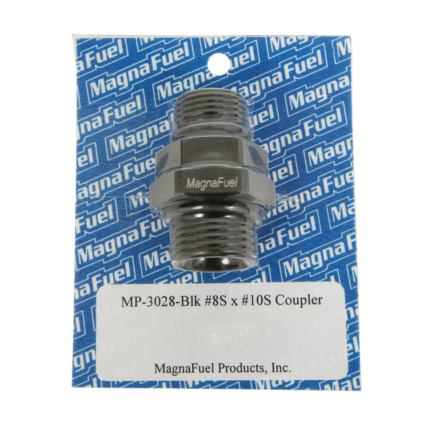 Magnafuel/Magnaflow Fuel Systems Coupler Fitting - 10an to 8an Straight - Black Fittings and Plugs AN-NPT Fittings and Components main image
