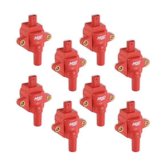 MSD Coil Ford Godzilla 7.3L 8-Pack Red Ignition Components Ignition Coils main image