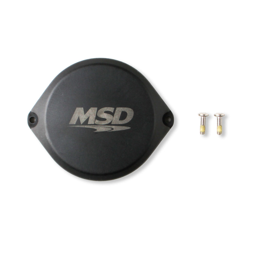 MSD COP Blank Cap for Dual Sync Distributors Black Distributors, Magnetos and Crank Triggers Distributor Caps main image