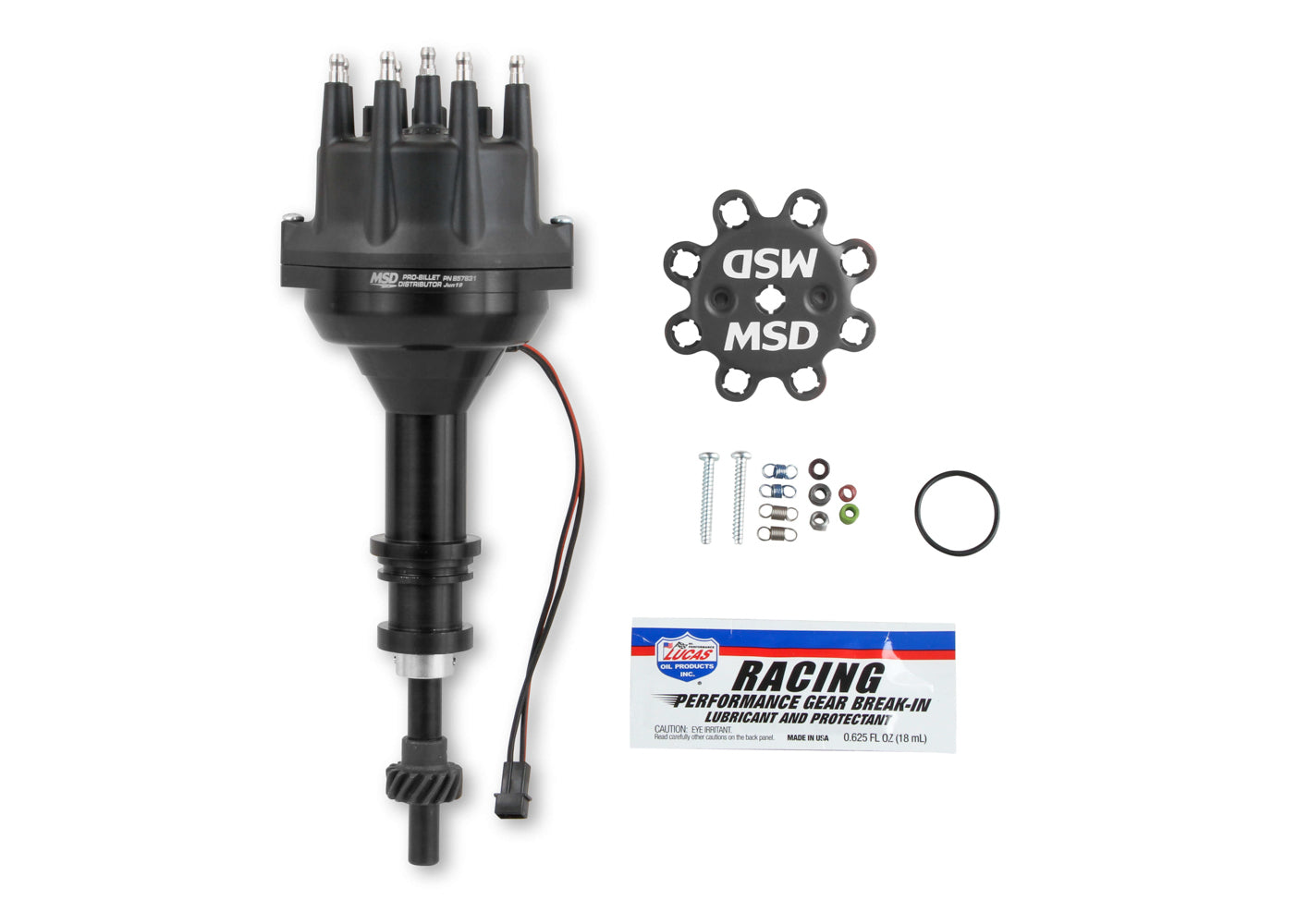 MSD IGNITION SBF 351W Pro Billet Distributor w/Steel Gear Ignitions and Electrical Distributors, Magnetos and Crank Triggers main image