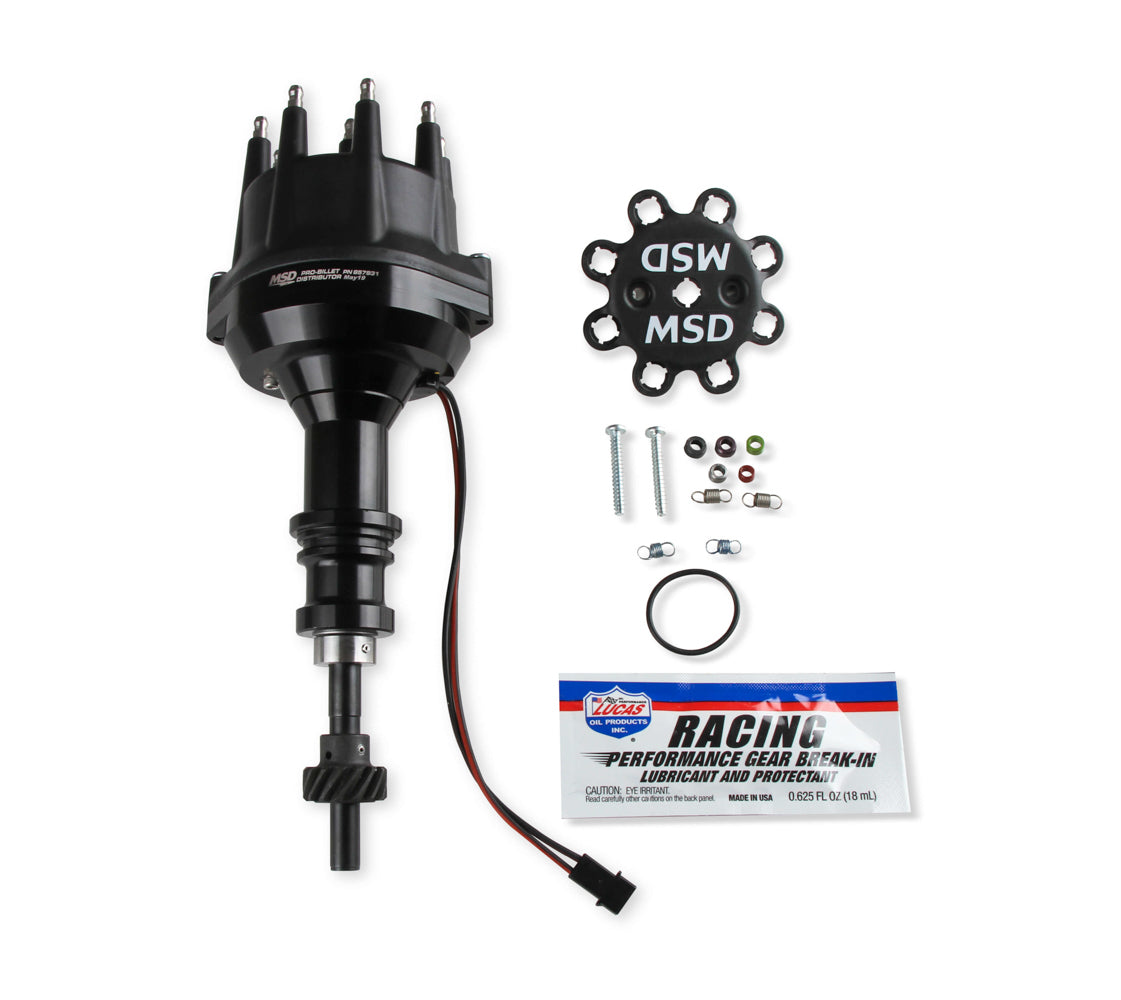 MSD IGNITION Pro-Billet Distributor SBF 302 w/Steel Gear Ignitions and Electrical Distributors, Magnetos and Crank Triggers main image