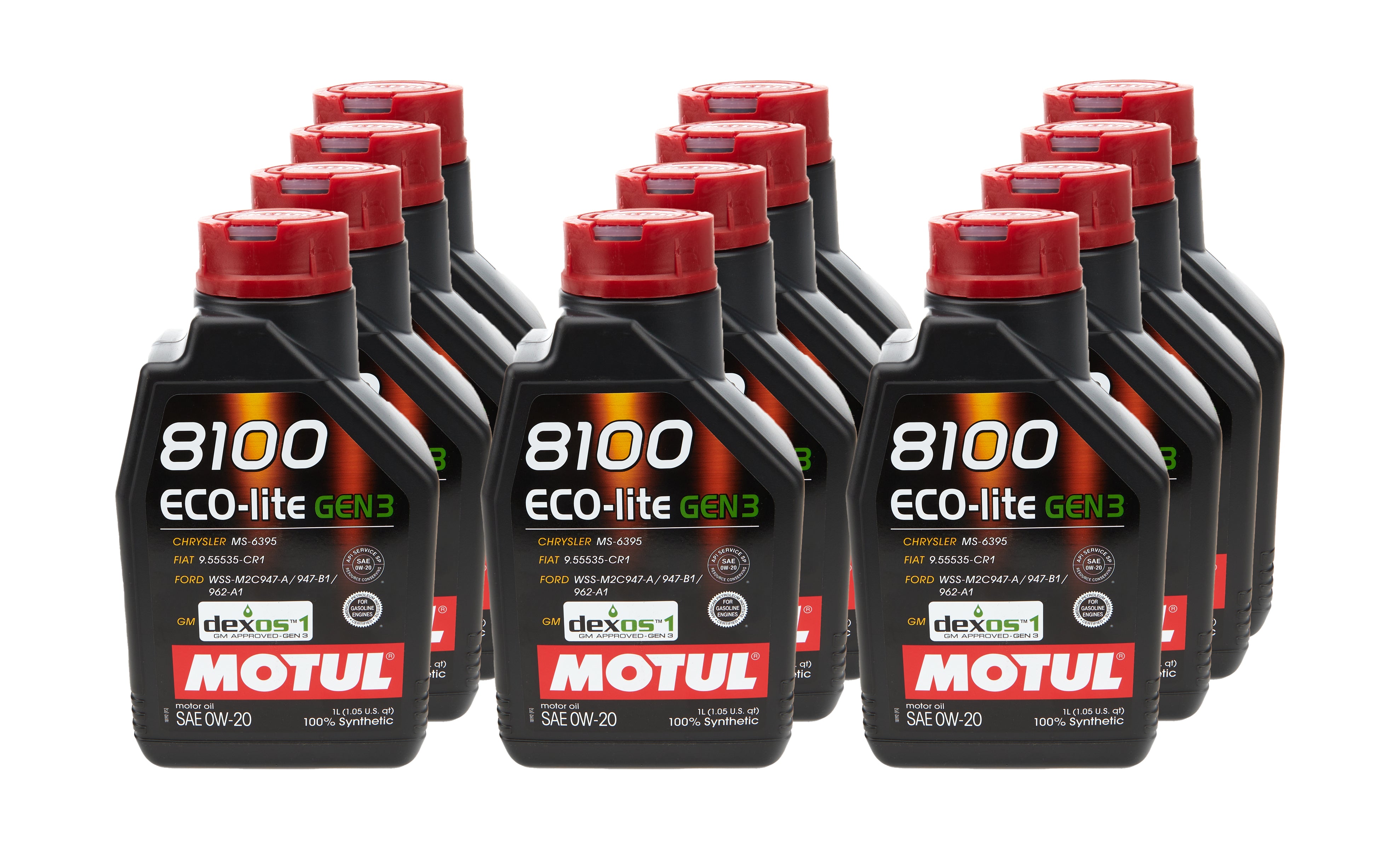 Motul 8100 Eco-Lite Gen3 0w20 Case 12X1L Oils, Fluids and Additives Motor Oil main image