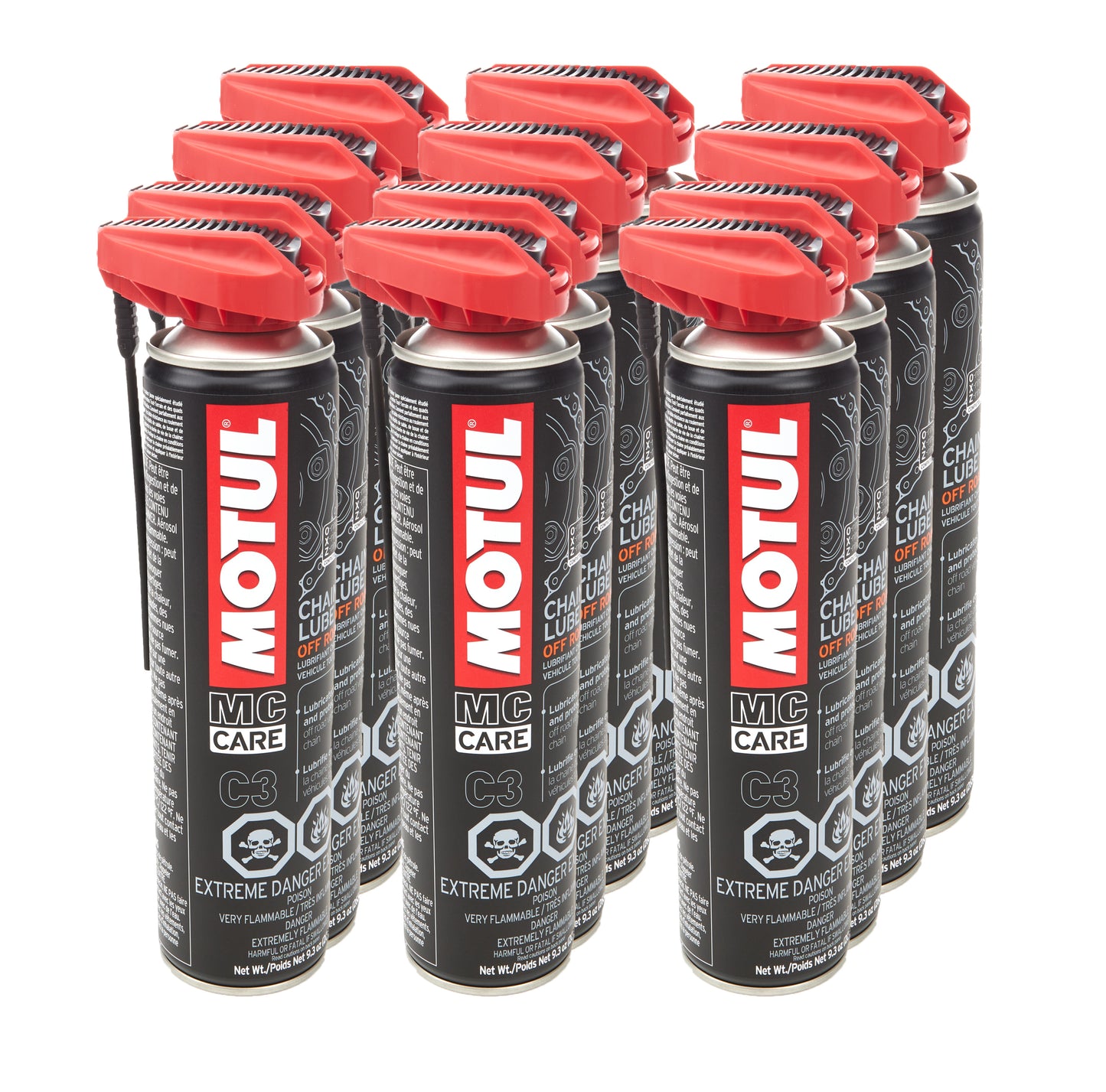 Motul C3 Chain Lube Case 12 x 9.3 Ounces Lubricants and Penetrants Spray Lubricants main image