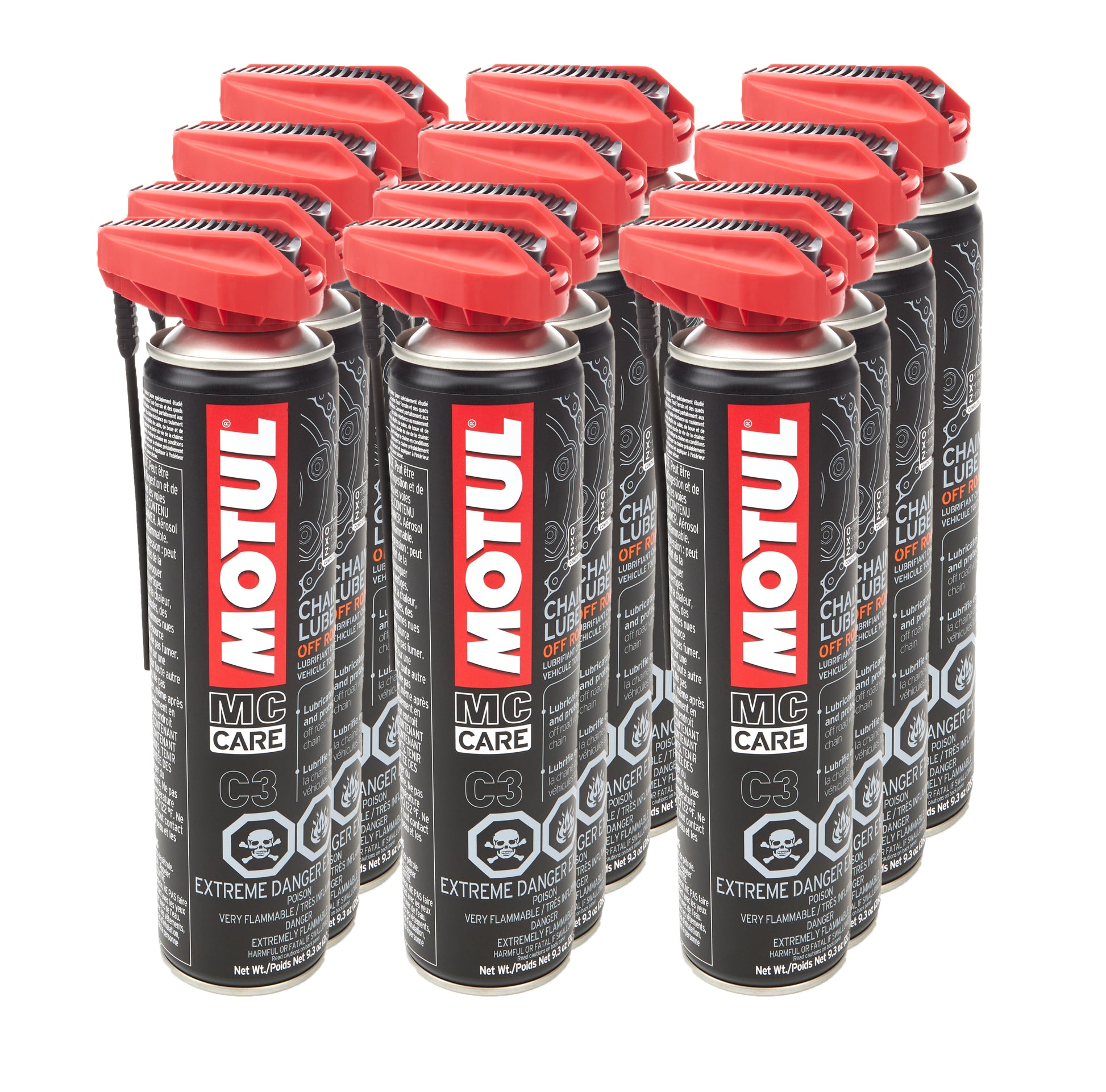 Motul C3 Chain Lube Case 12 x 9.3 Ounces Lubricants and Penetrants Spray Lubricants main image