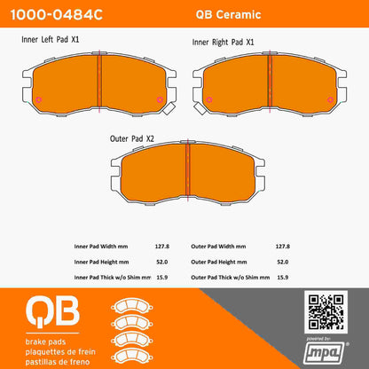 Quality-Built QB Ceramic Brake Pads 1000-0484C