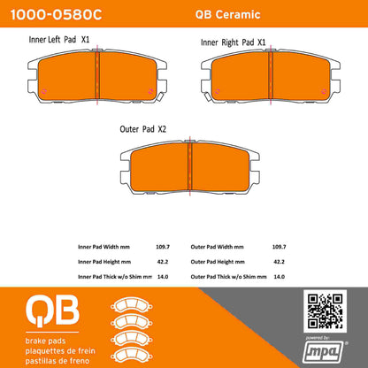 Quality-Built QB Ceramic Brake Pads 1000-0580C