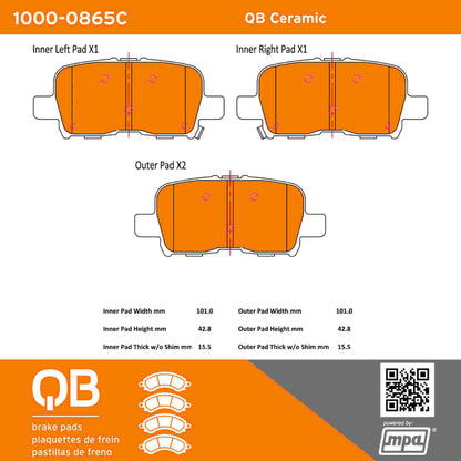 Quality-Built QB Ceramic Brake Pads 1000-0865C