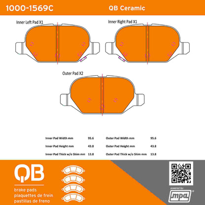 Quality-Built QB Ceramic Brake Pads 1000-1569C