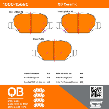 Quality-Built QB Ceramic Brake Pads 1000-1569C