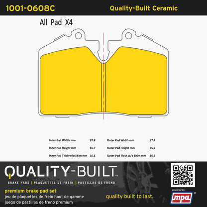 Quality-Built Quality-Built Premium Ceramic Brake Pads 1001-0608C