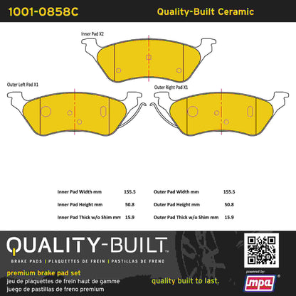 Quality-Built Quality-Built Premium Ceramic Brake Pads 1001-0858C