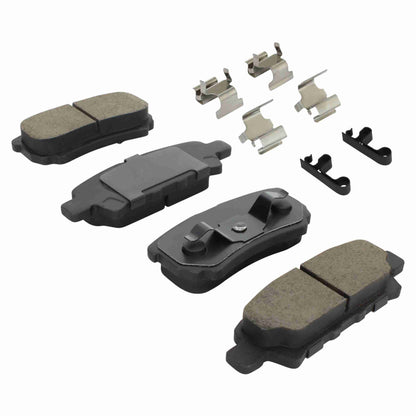 Quality-Built Quality-Built Premium Semi-Metallic Brake Pads w/ Hardware 1001-1037M