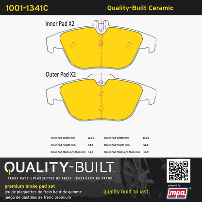 Quality-Built Quality-Built Premium Ceramic Brake Pads w/ Hardware 1001-1341C