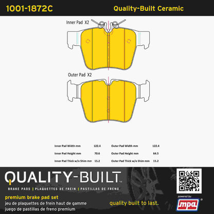 Quality-Built Quality-Built Premium Ceramic Brake Pads 1001-1872C