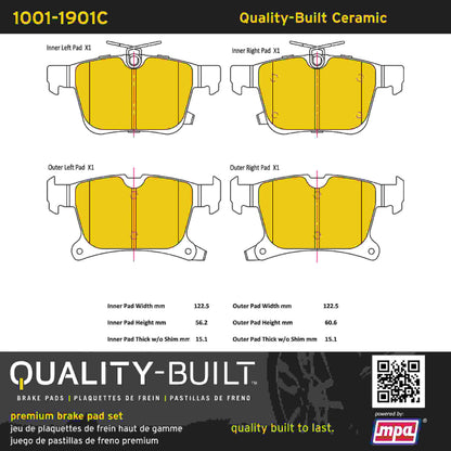 Quality-Built Quality-Built Premium Ceramic Brake Pads 1001-1901C
