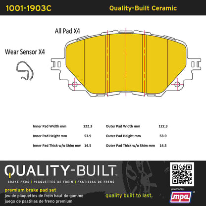 Quality-Built Quality-Built Premium Ceramic Brake Pads 1001-1903C