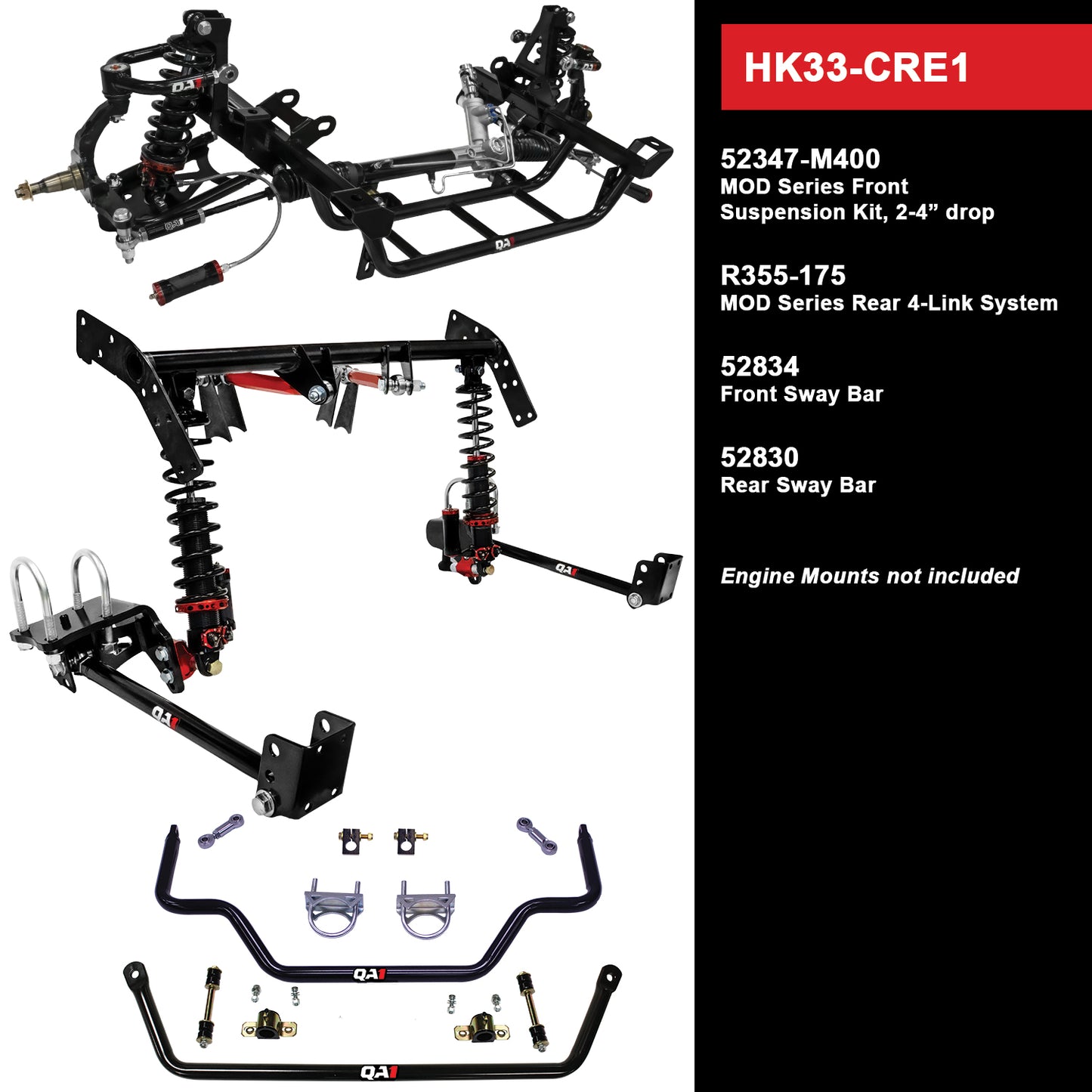 QA1 Handling Kit Level 3, Mopar E-Body HK33-CRE1