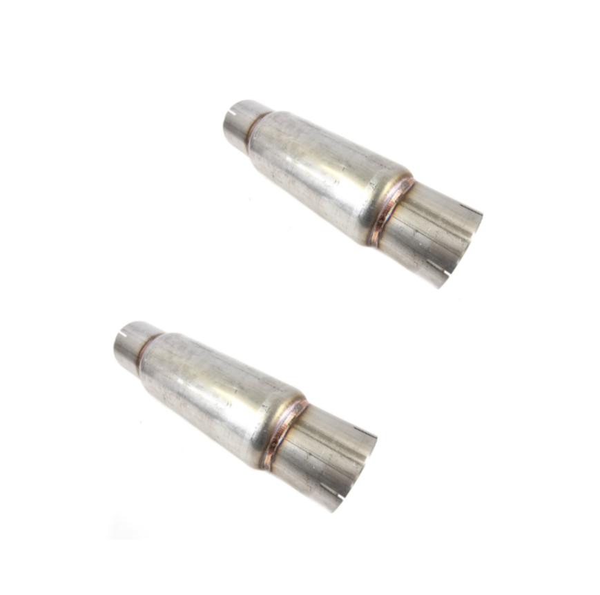 PrivateLabelMfg 2-Pack Deal - PLM 4" Twister Muffler Stainless Steel