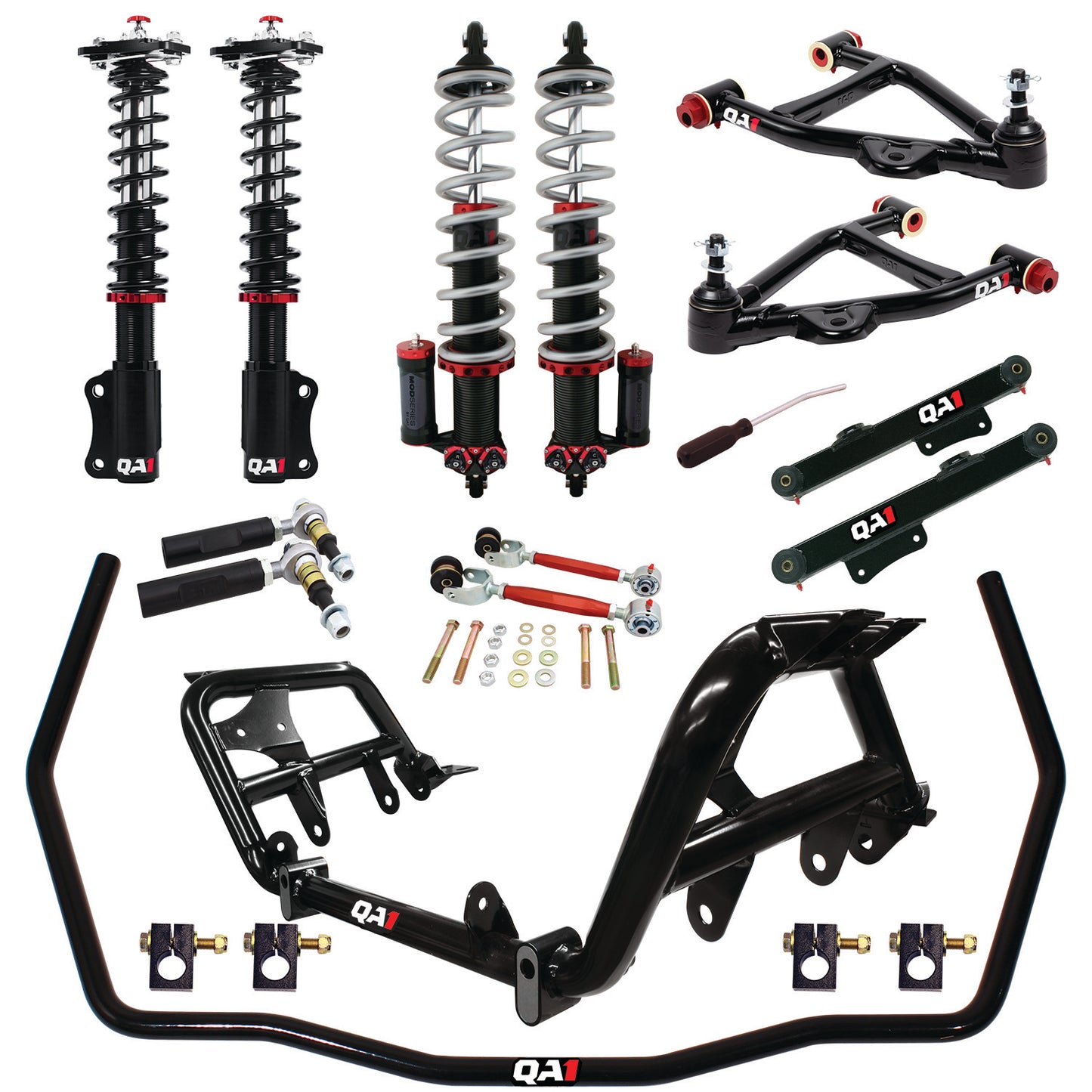 QA1 87-89 Ford Mustang Level 3 Drag Kit w/ Shocks DK43-FMM2