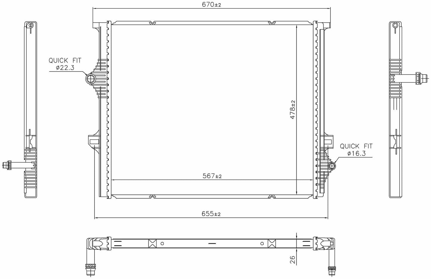 Nissens Radiator 606397