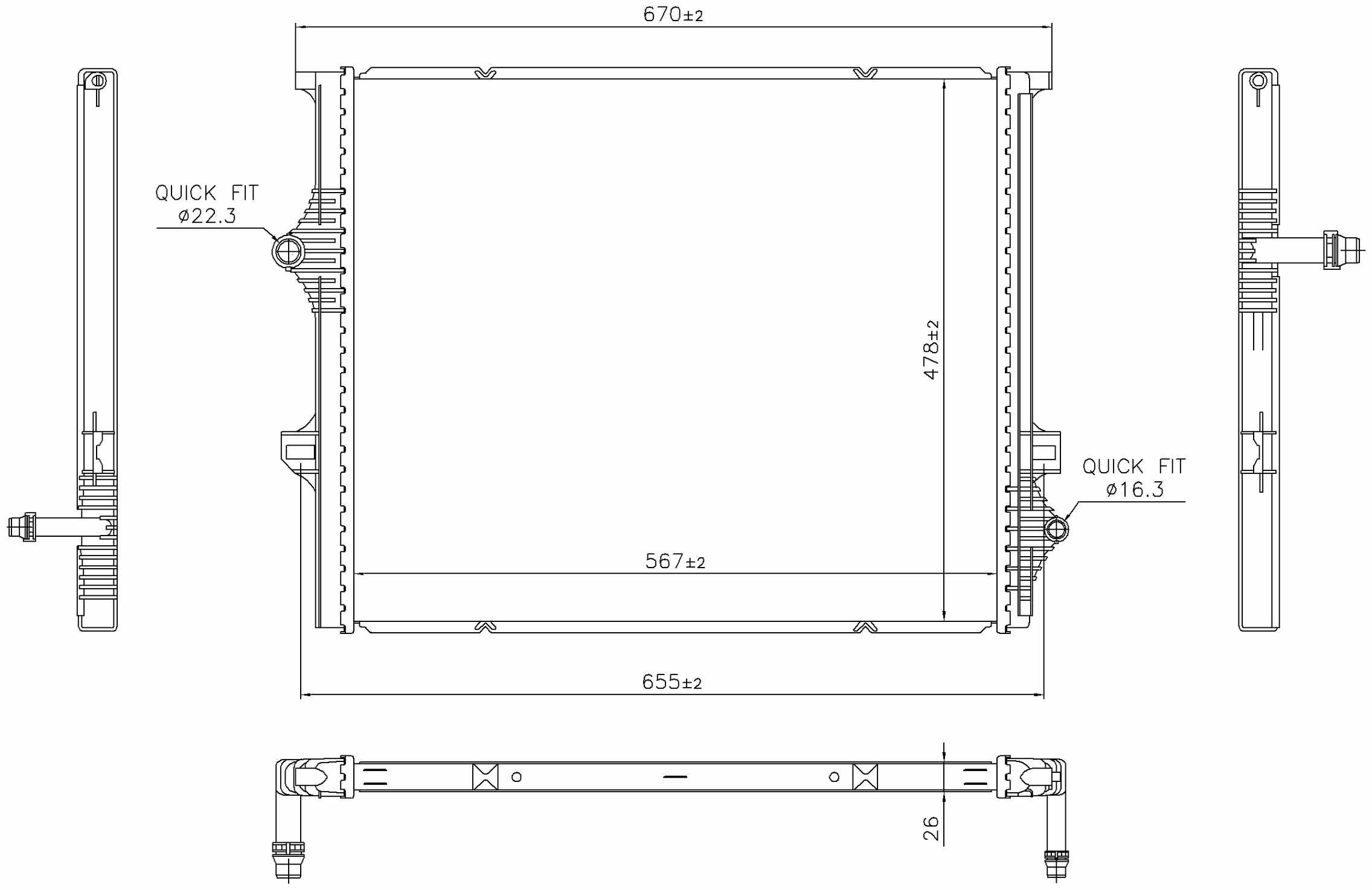 Nissens Radiator 606397