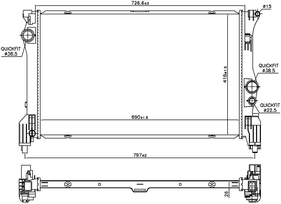 Nissens Radiator 606453