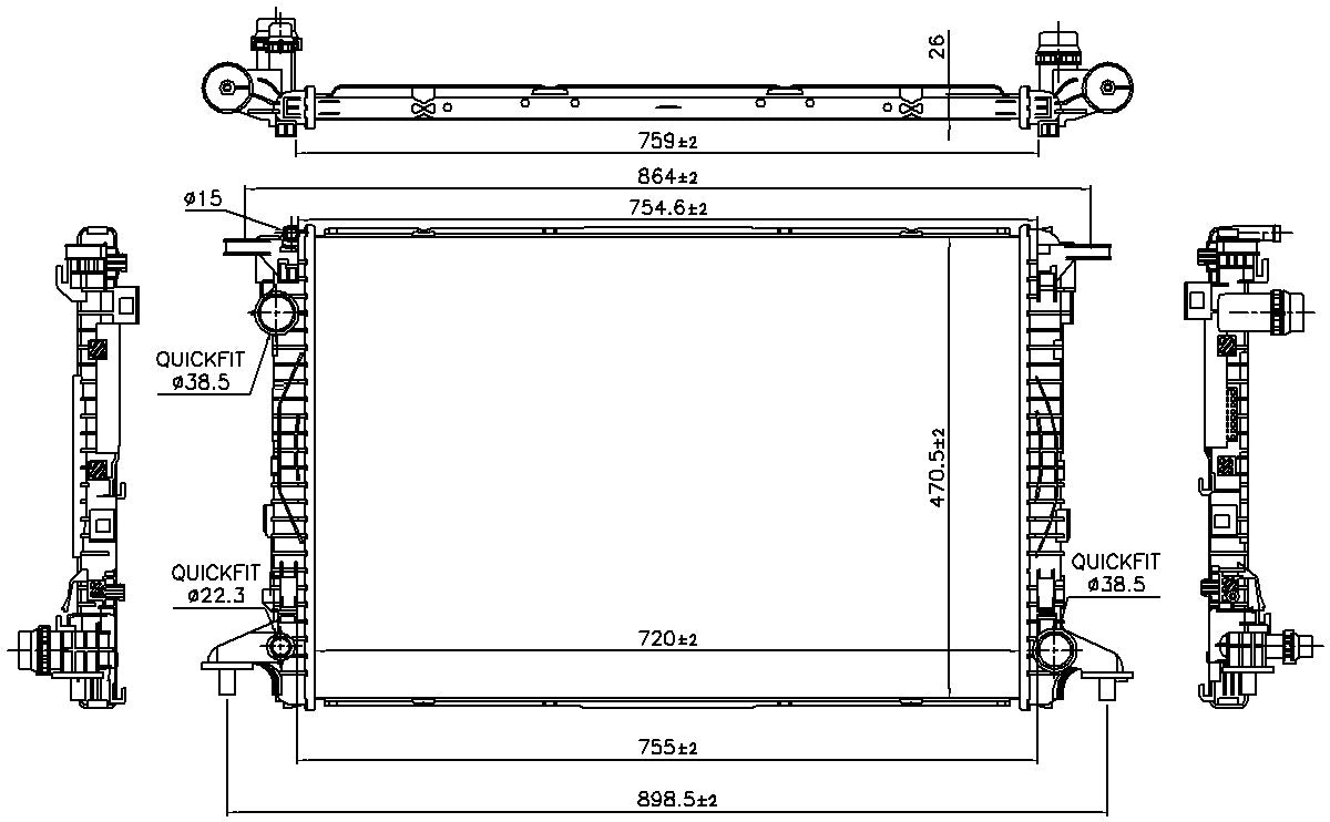 Nissens Radiator 606462 image 3