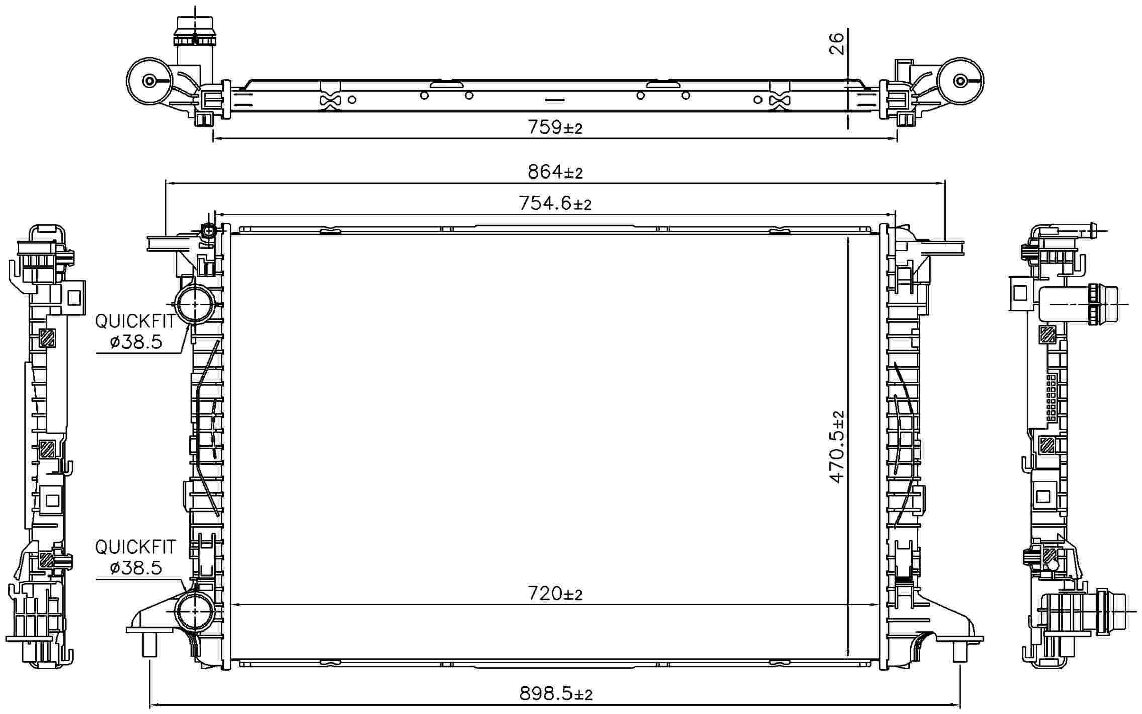 Nissens Radiator 606573