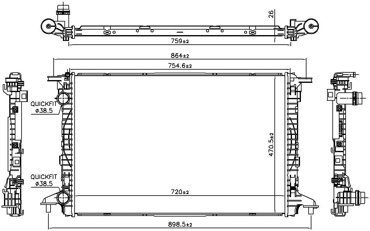 Nissens Radiator 606573