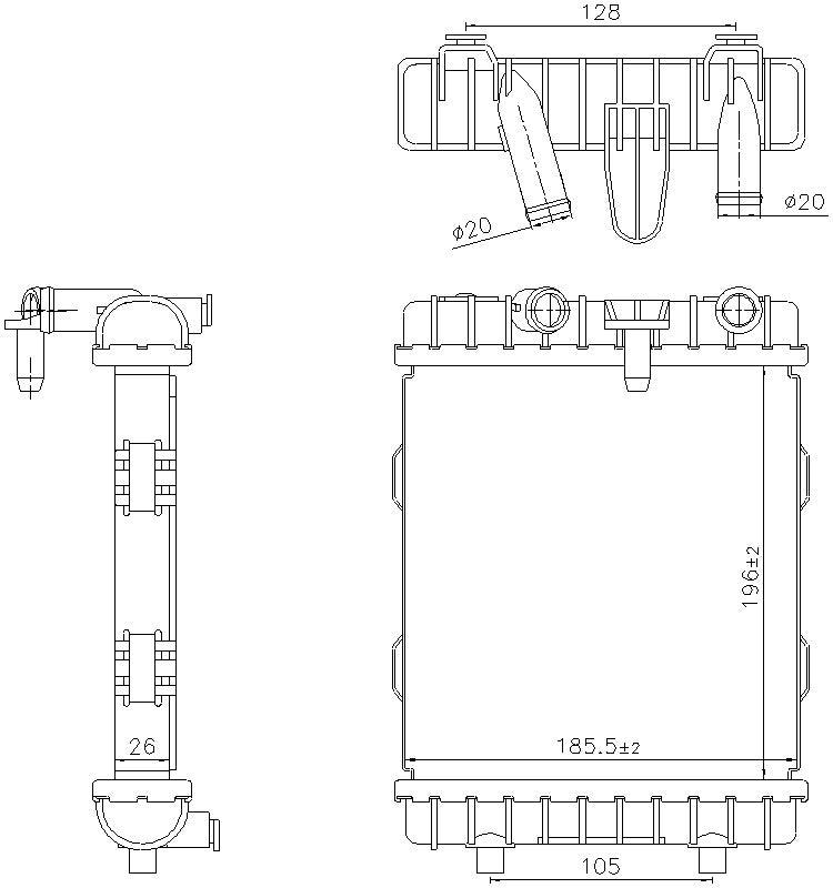Nissens Radiator 606641 image 3