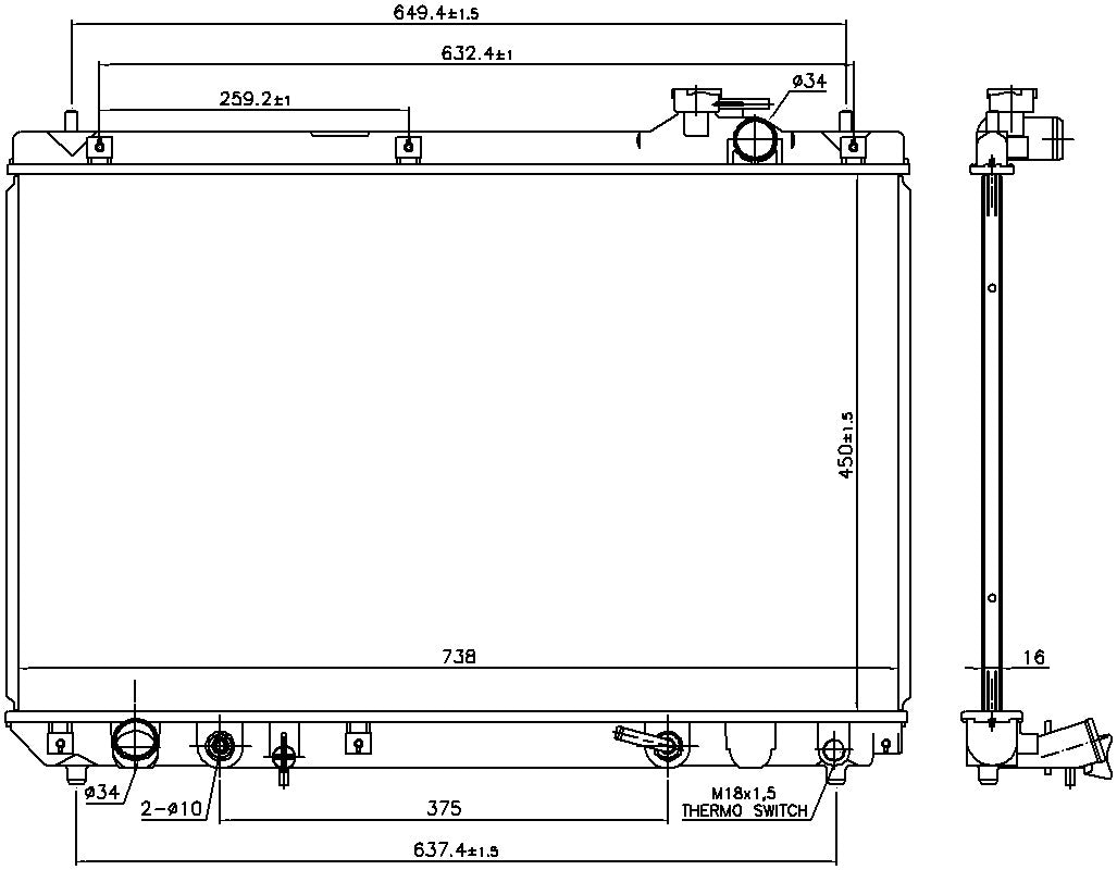 Nissens Radiator 606652