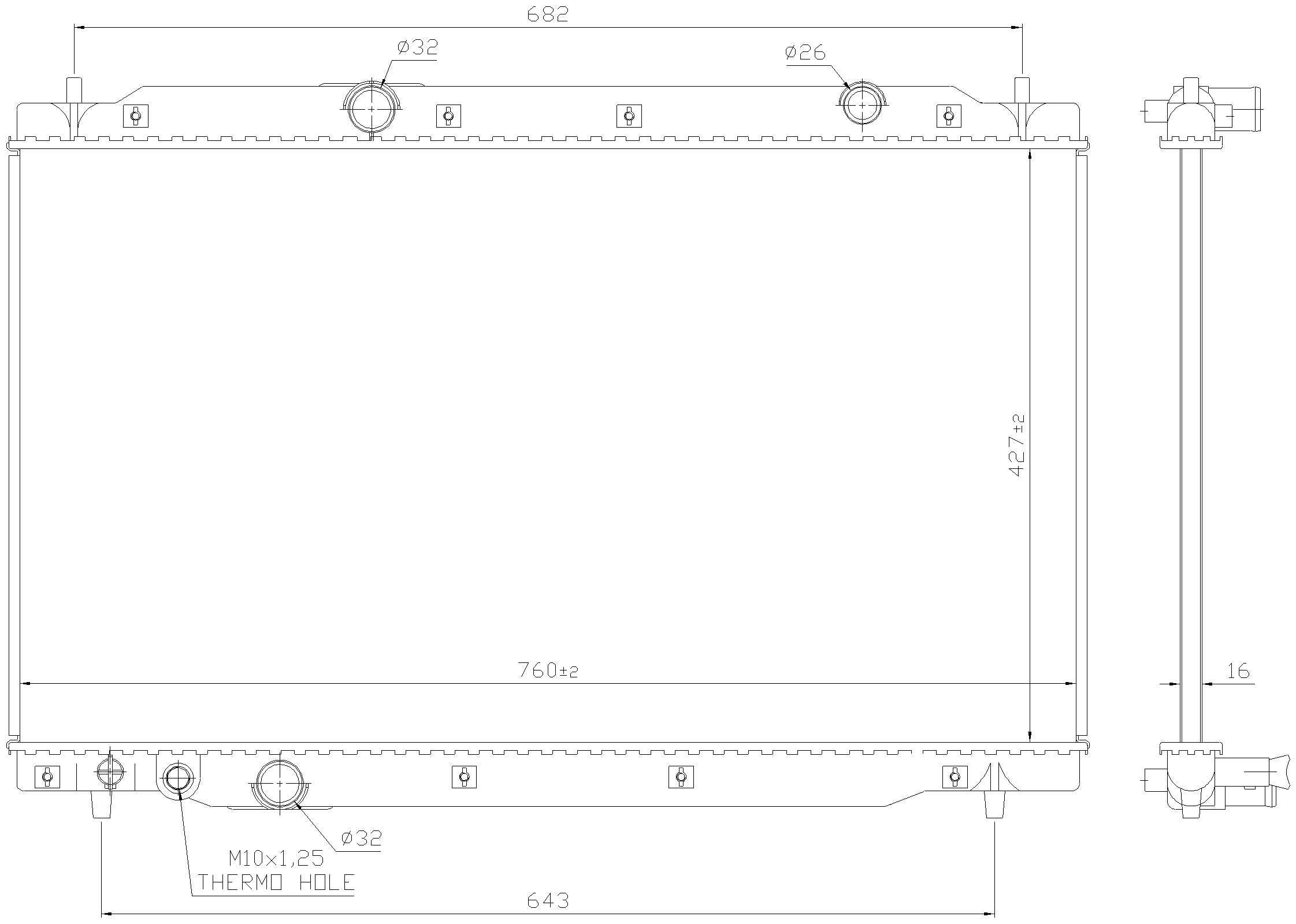 Nissens Radiator 606699