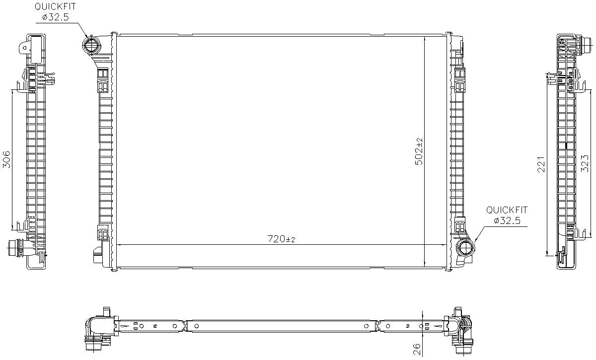 Nissens Radiator 606704