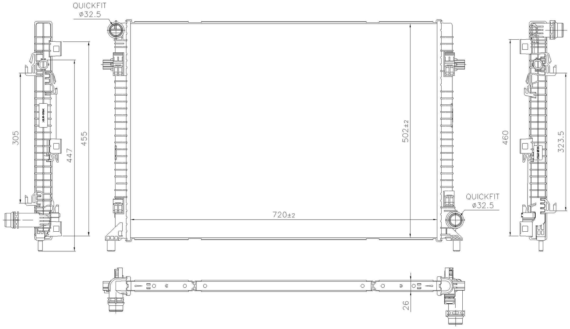 Nissens Radiator 606705