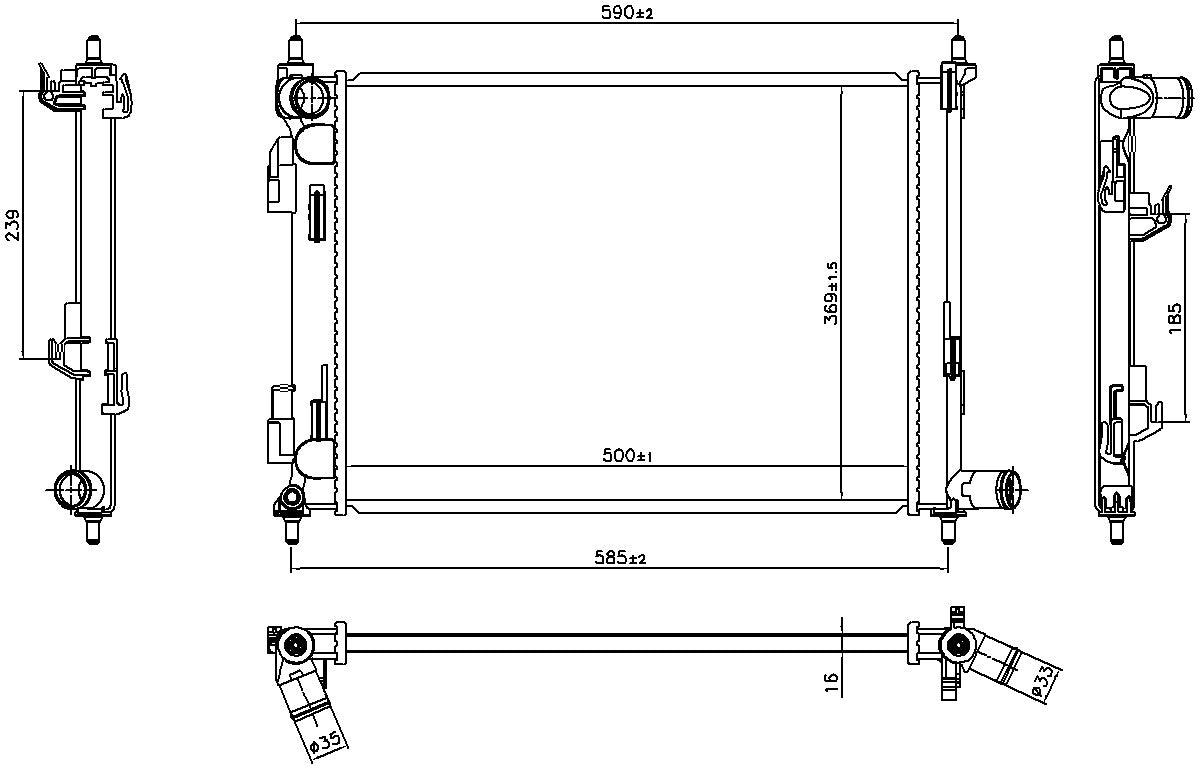 Nissens Radiator 606733 image 3