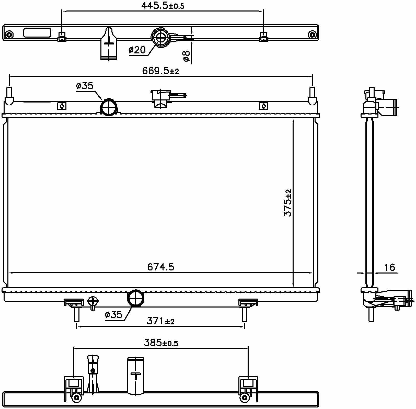 Nissens Radiator 606768