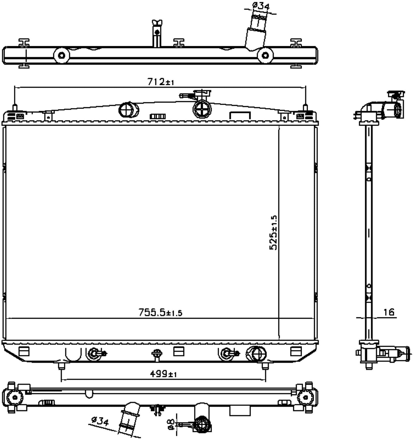 Nissens Radiator 606827 main image