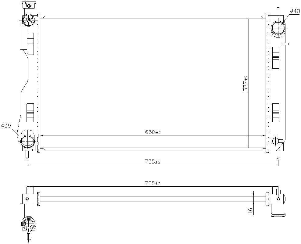 Nissens Radiator 606844 image 3