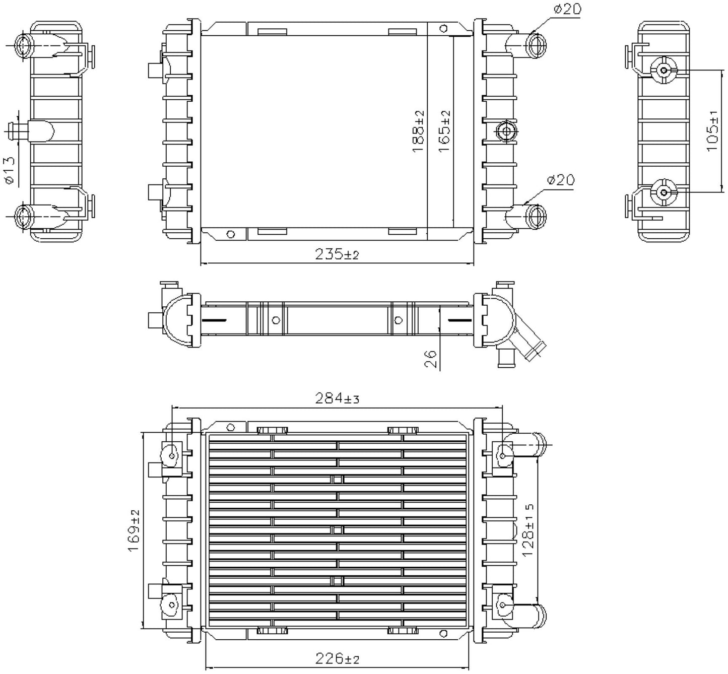 Nissens Radiator 607112 main image